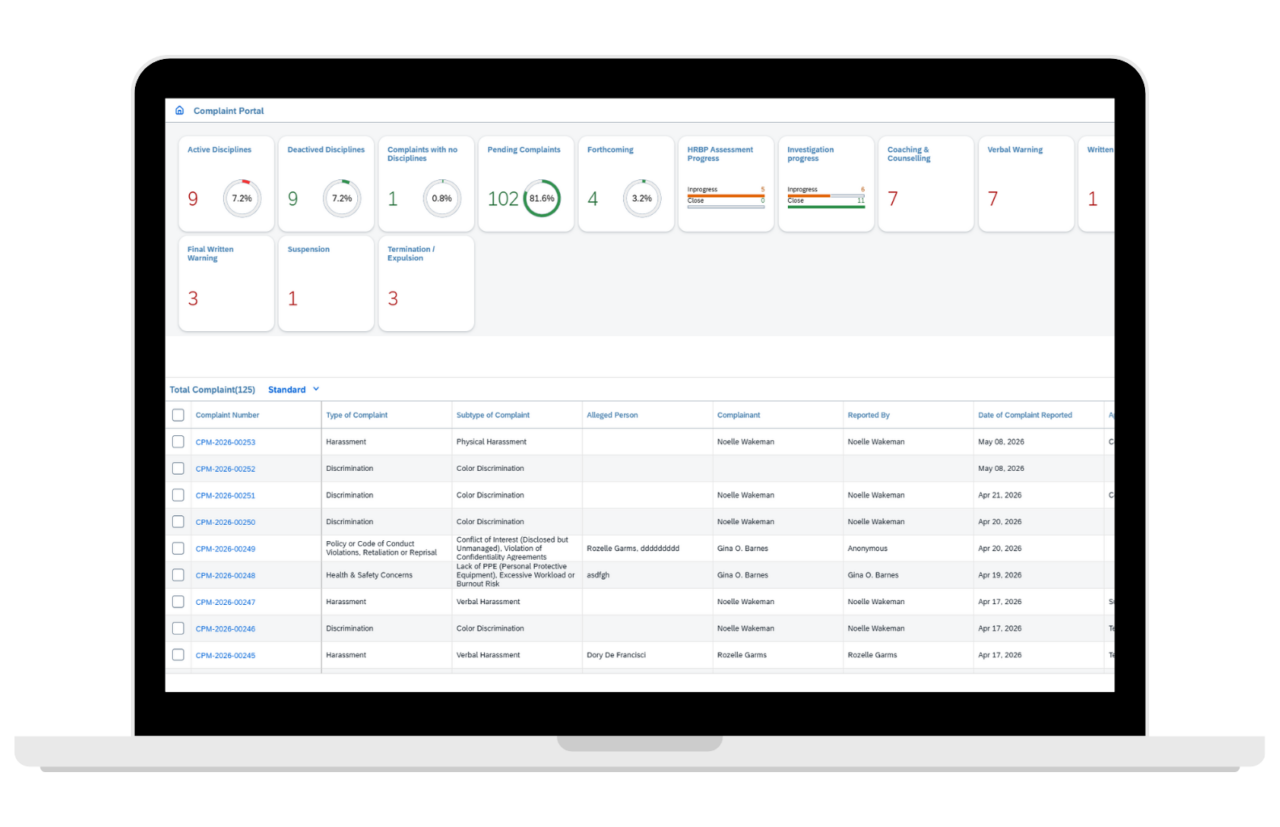 Employee Complaint Portal